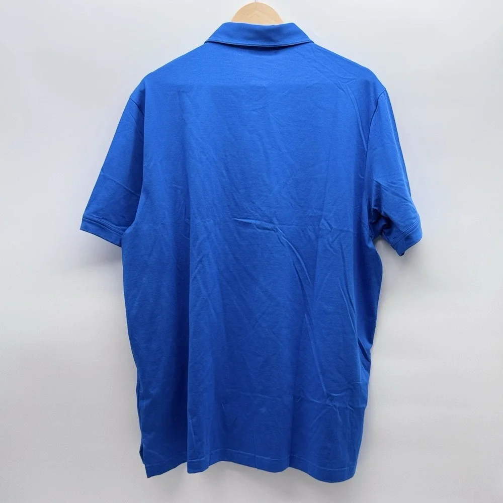 XL Adidas Pocket Polo Golf Shirt  Trefoil Logo Mens Golf Bluebird MSRP $100